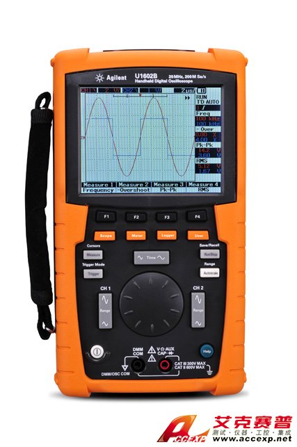 U1602B 手持式示波器圖片，20 MHz