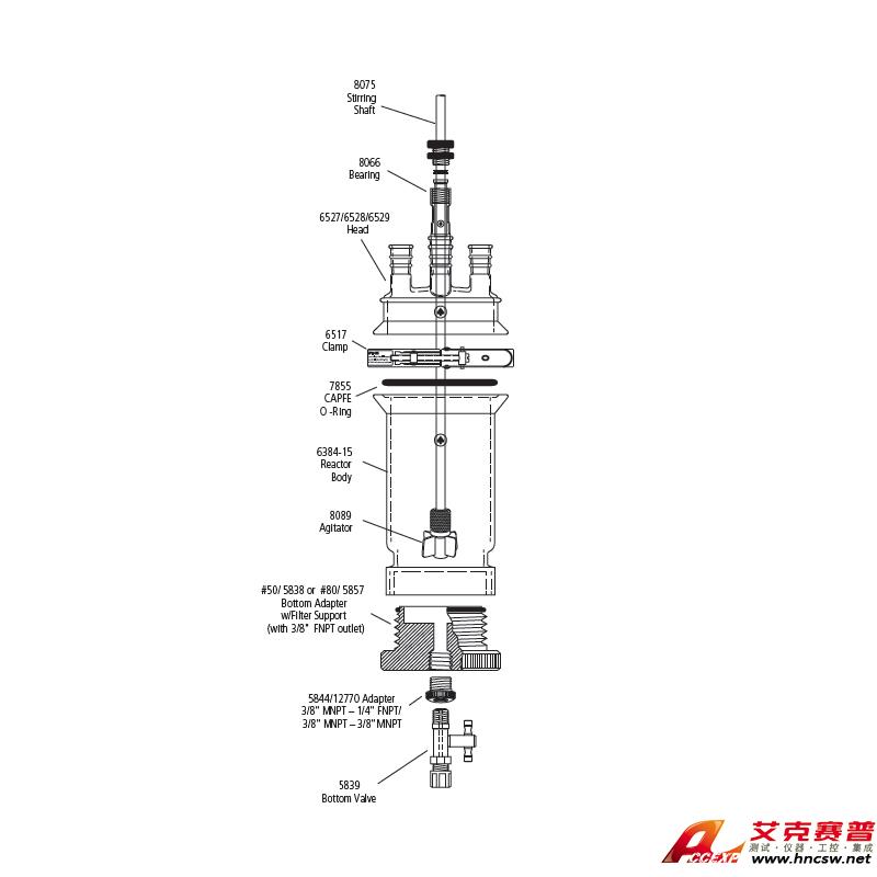 JULABO優(yōu)萊博 600ml 單層過濾釜，CRS6384-121