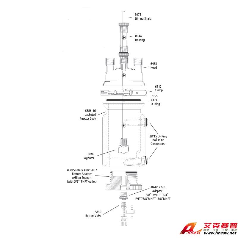 JULABO優(yōu)萊博 6000ml 夾套壓力過濾釜，CRS6386-128